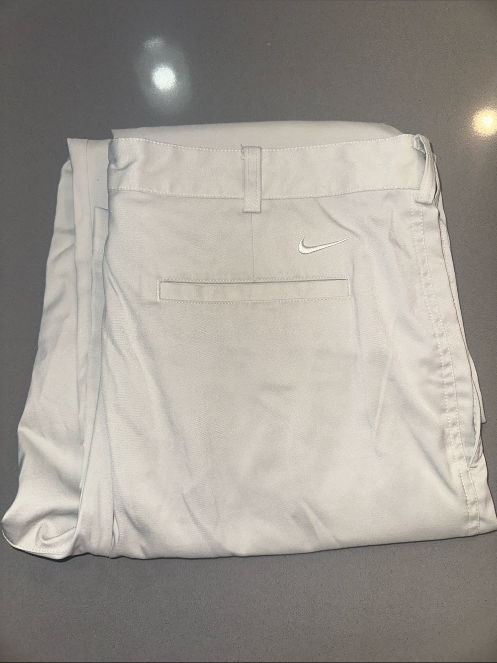 Nike White Performance Golf Pants with Embroidered Swoosh